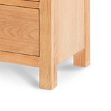 Surrey Oak Large Chest Of Drawers - Close up- of base of drawers