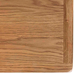 Surrey Oak Blanket Box / Ottoman - Close up of corner of top of blanket box