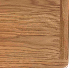 Surrey Oak Blanket Box / Ottoman - Close up of corner of top of blanket box