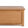 Surrey Oak Blanket Box / Ottoman - Close up of box