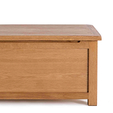 Surrey Oak Blanket Box / Ottoman - Close up of box
