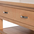 London Oak Coffee Table with Drawer - Close up of drawer front