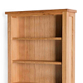 London Oak Large Bookcase - Close up of top of bookcase