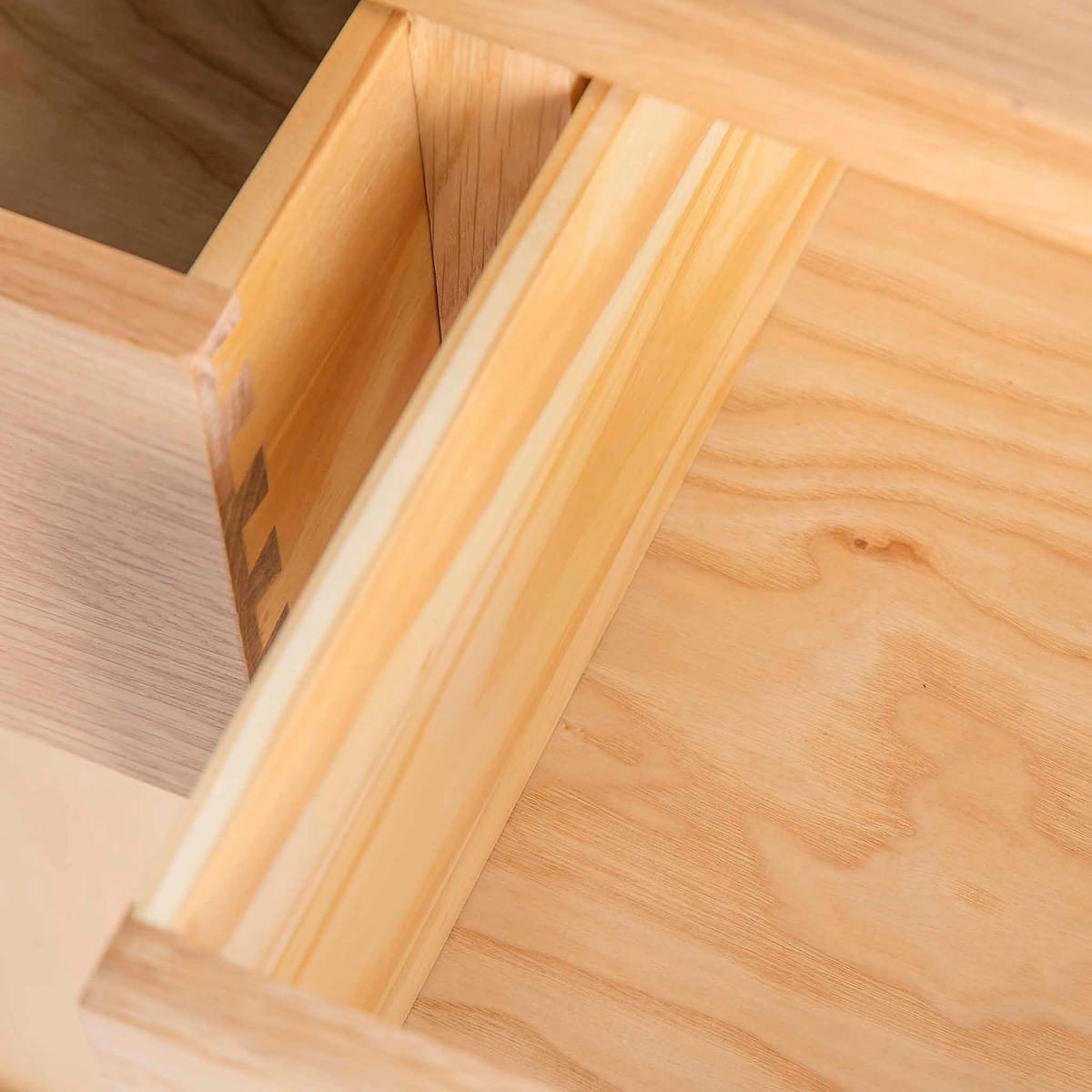 London Oak Large Sideboard  - Close up of inside drawers