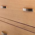 close up of drawers on the London Oak 2 over 3 Chest of Drawers