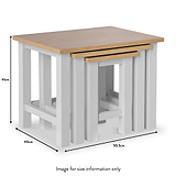 Farrow Grey Nest of Tables dimensions