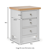 Farrow Bedside Table - Size guide