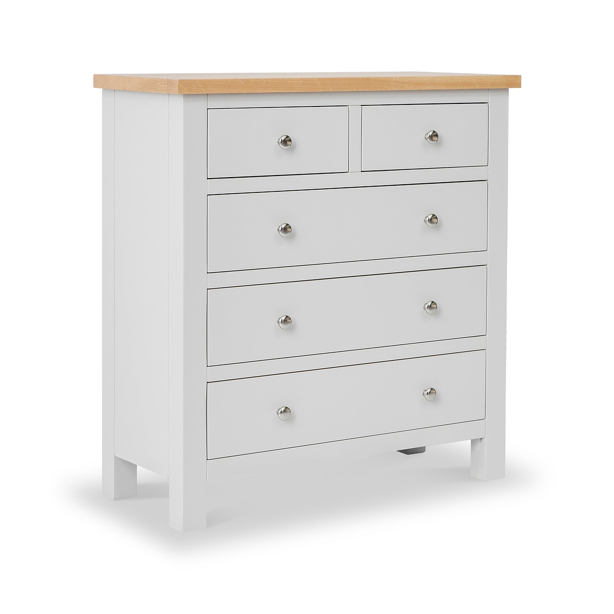 Farrow Grey 2 Over 3 Chest Of Drawers from Roseland Furniture - Angle view