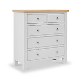 Farrow Grey 2 Over 3 Chest Of Drawers from Roseland Furniture - Angle view