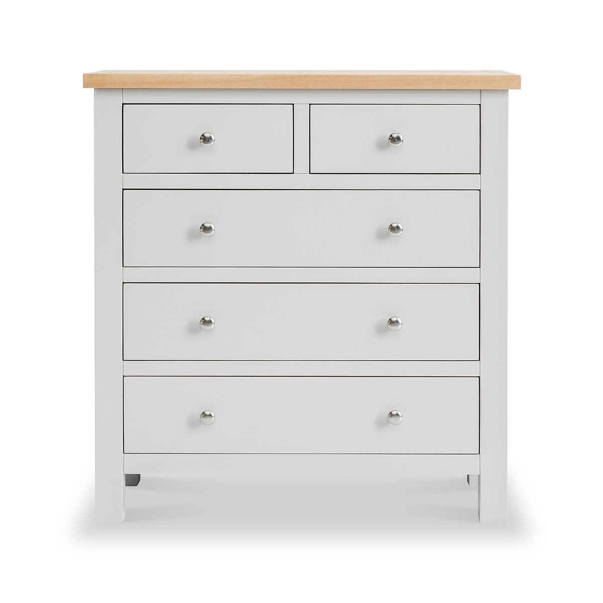 Farrow Grey 2 Over 3 Chest Of Drawers from Roseland Furniture - Front view