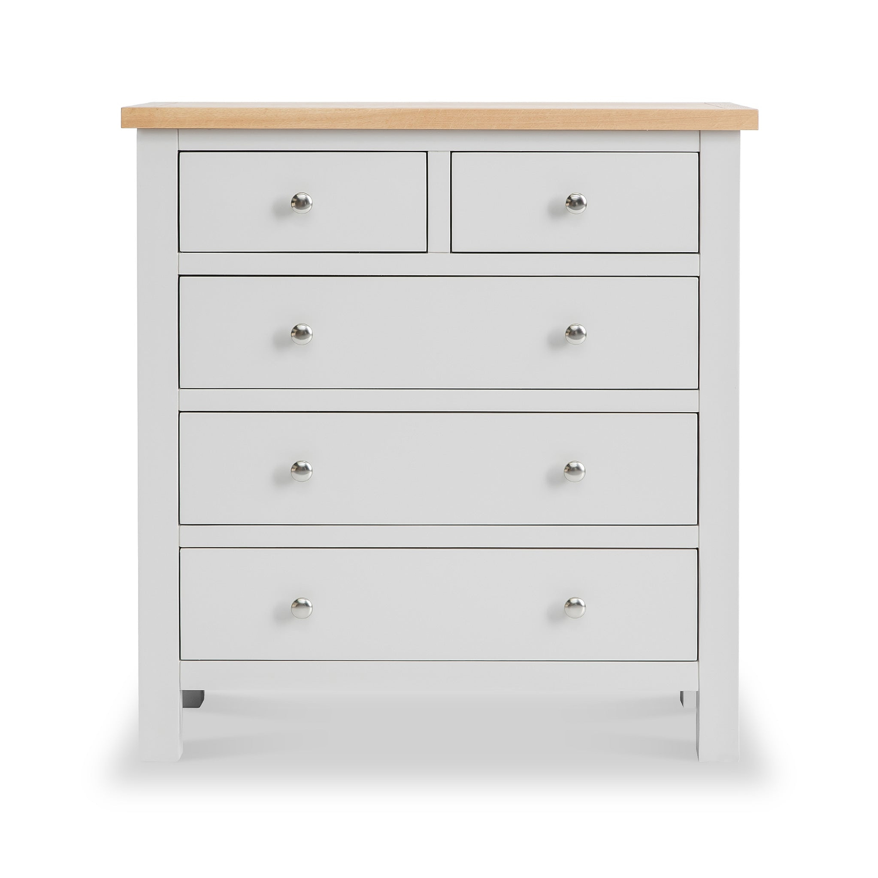 Farrow Grey 2 Over 3 Chest Of Drawers from Roseland Furniture - Front view