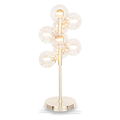 Vecchio Lustre Glass Orb and Gold Metal Table Lamp