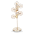 Vecchio Lustre Glass Orb and Gold Metal Table Lamp from Roseland