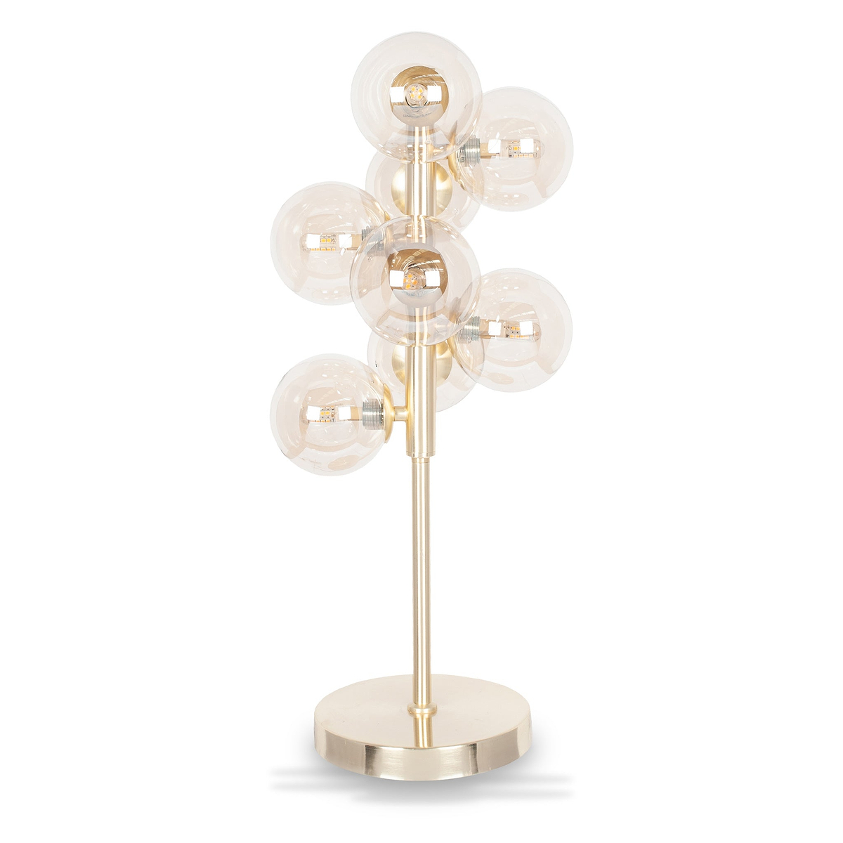 Vecchio Lustre Glass Orb and Gold Metal Table Lamp from Roseland