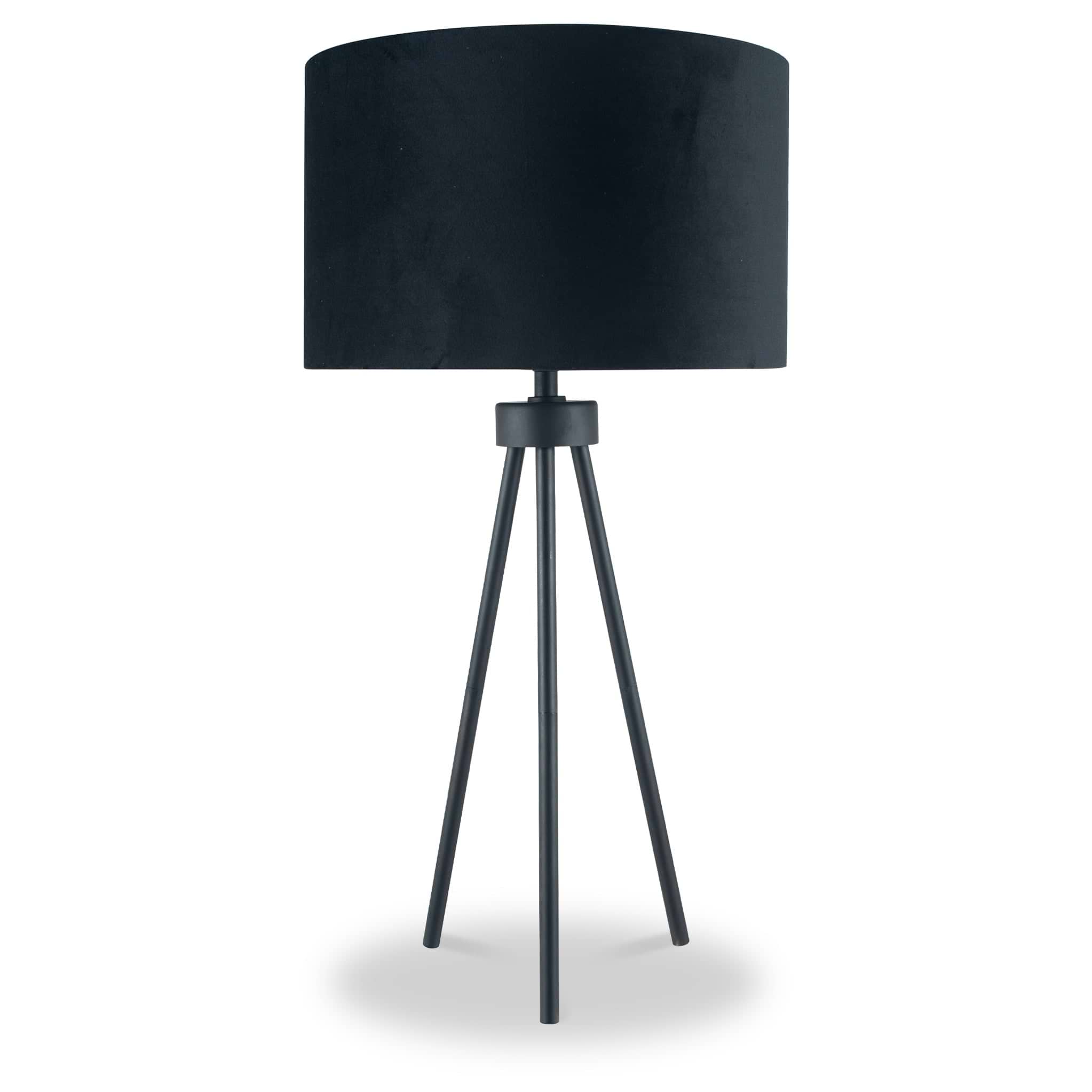 Houston Matt Black Metal Tripod Table Lamp from Roseland