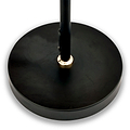Blair Smoked Glass Ball and Black Metal Table Lamp