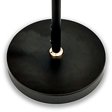 Blair Smoked Glass Ball and Black Metal Table Lamp