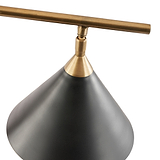 Zeta Matt Black and Antique Brass Table Lamp