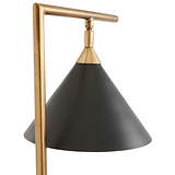 Zeta Matt Black and Antique Brass Table Lamp