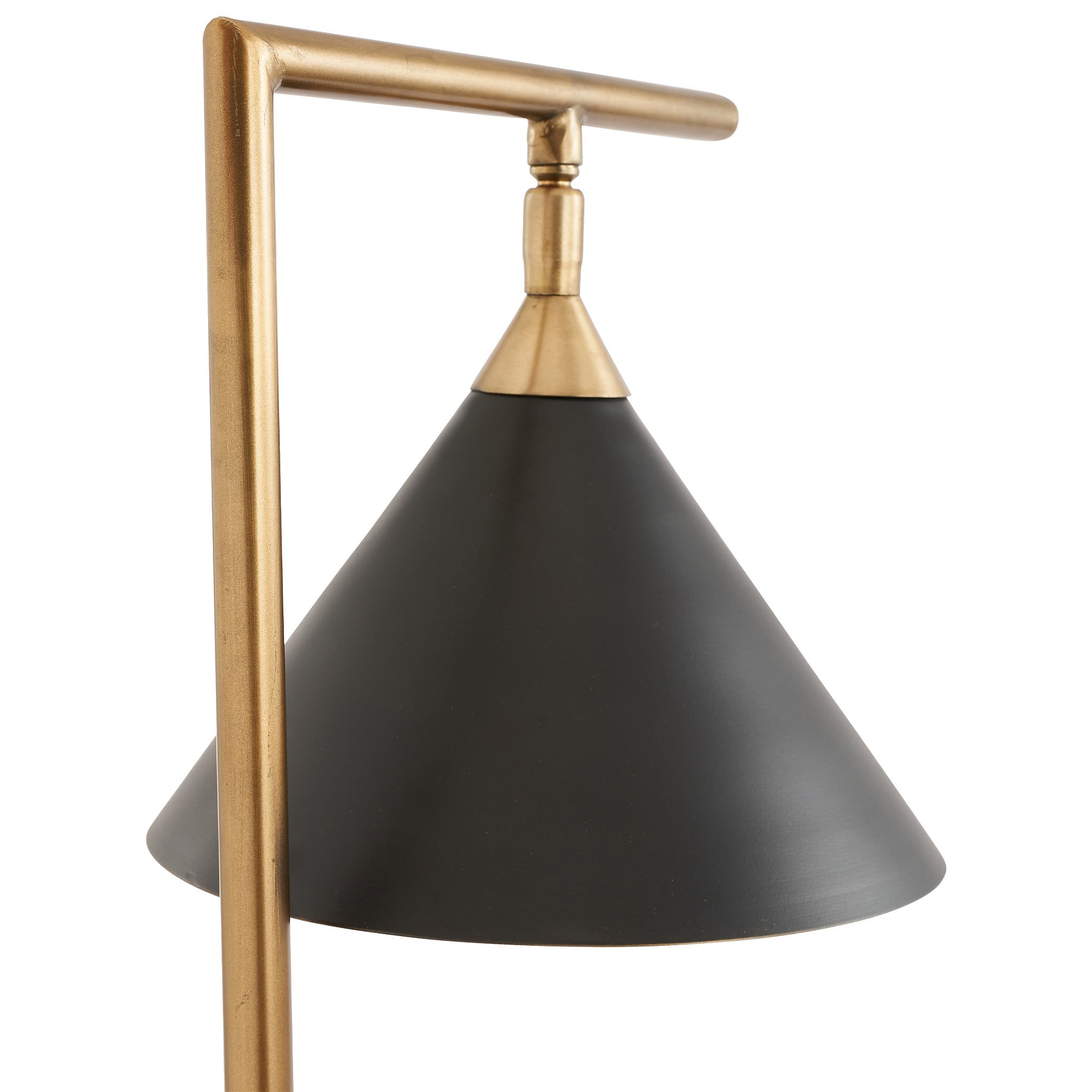 Zeta Matt Black and Antique Brass Table Lamp