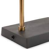 Zeta Matt Black and Antique Brass Table Lamp