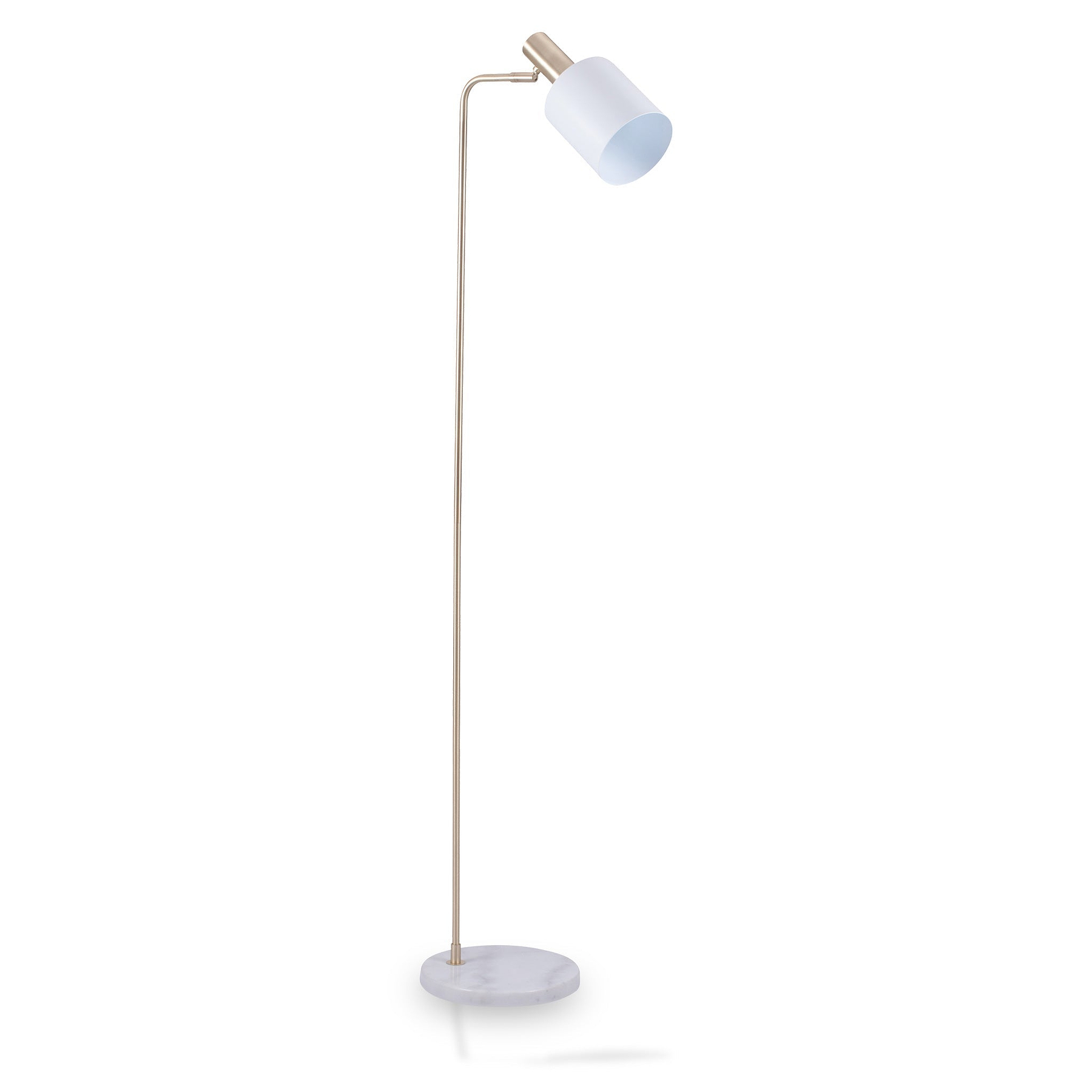 Biba Marble Footed White and Gold Retro Floor Lamp