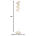 Vecchio Lustre Glass Orb and Gold Floor Lamp dimensions