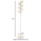 Vecchio Lustre Glass Orb and Gold Floor Lamp dimensions