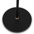 Blair Smoked Glass Ball and Black Metal Floor Lamp