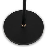 Blair Smoked Glass Ball and Black Metal Floor Lamp