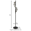 Blair Smoked Glass Ball and Black Metal Floor Lamp dimensions