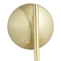 Estelle Brushed Brass Metal and White Orb Dome Floor Lamp
