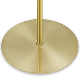 Estelle Brushed Brass Metal and White Orb Dome Floor Lamp