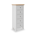 Farrow Grey 5 Drawer Tallboy Chest from Roseland Furniture