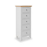 Farrow Grey 5 Drawer Tallboy Chest from Roseland Furniture