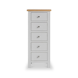 Farrow Grey 5 Drawer Tallboy Chest