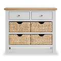 Farrow Grey Console Table with Baskets