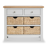 Farrow Grey Console Table with Baskets