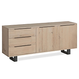 Oak Mill Large Sideboard - Metal Base - White Oil by Roseland Furniture
