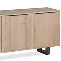 Oak Mill Large Sideboard - Metal Base - White Oil