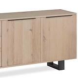 Oak Mill Large Sideboard - Metal Base - White Oil