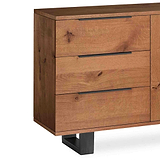 Oak Mill Small Sideboard - Metal Base - Waxed Oak