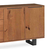 Oak Mill Small Sideboard - Metal Base - Waxed Oak