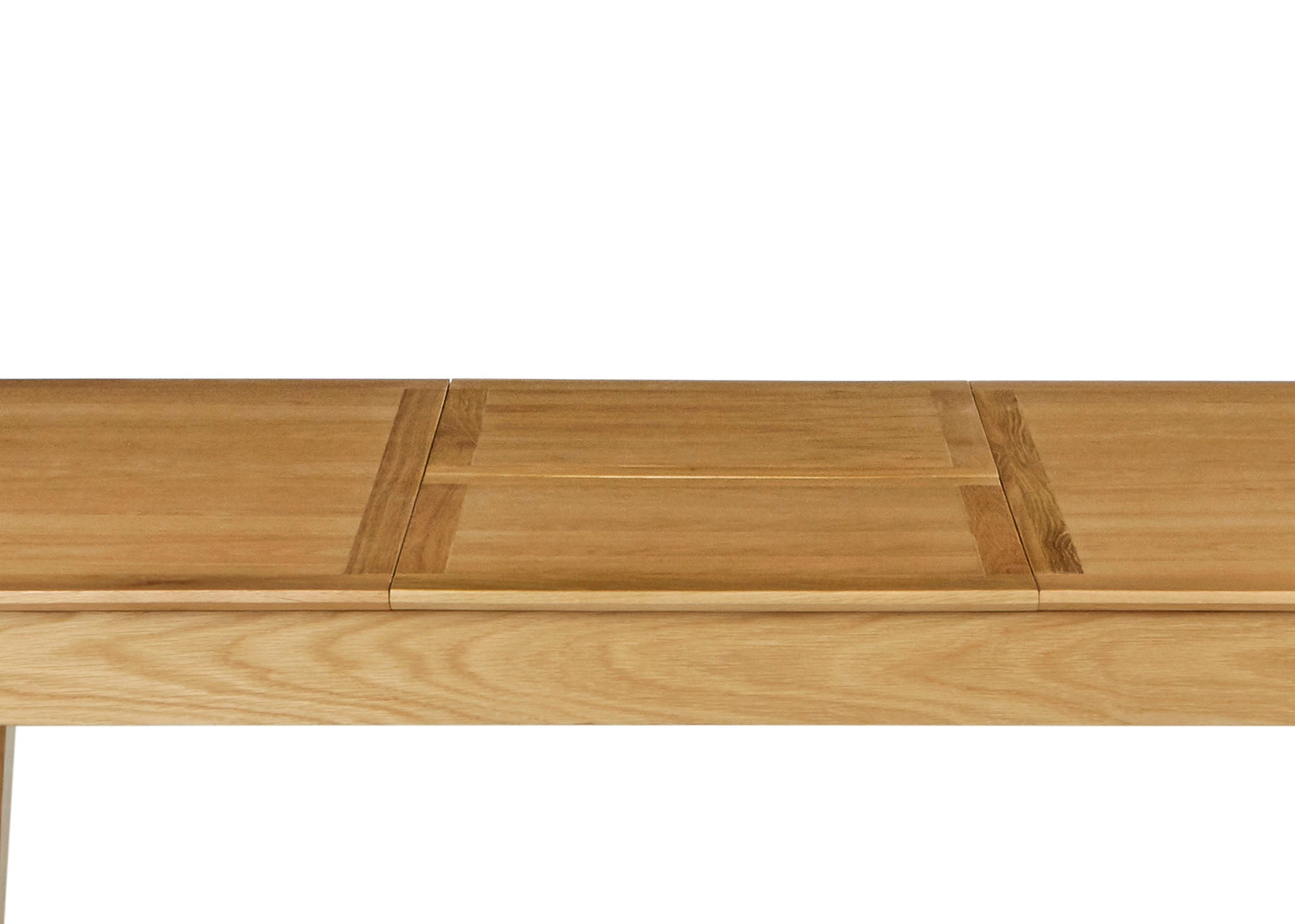 Alba Oak 150-200cm Extending Table - Close up of extending mid section of table
