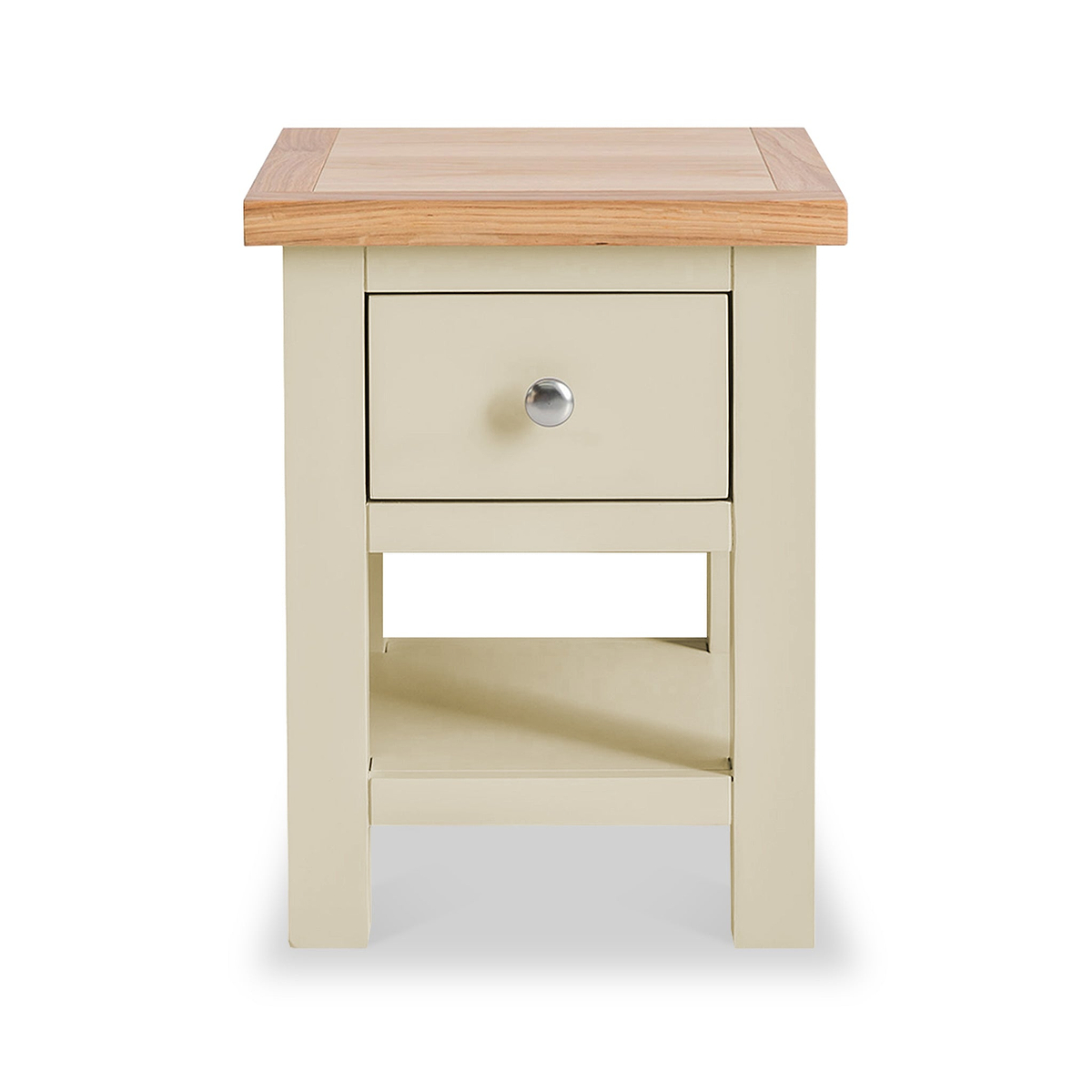 Farrow Grey Side Lamp Table with Storage Drawer
