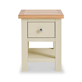 Farrow Grey Side Lamp Table with Storage Drawer