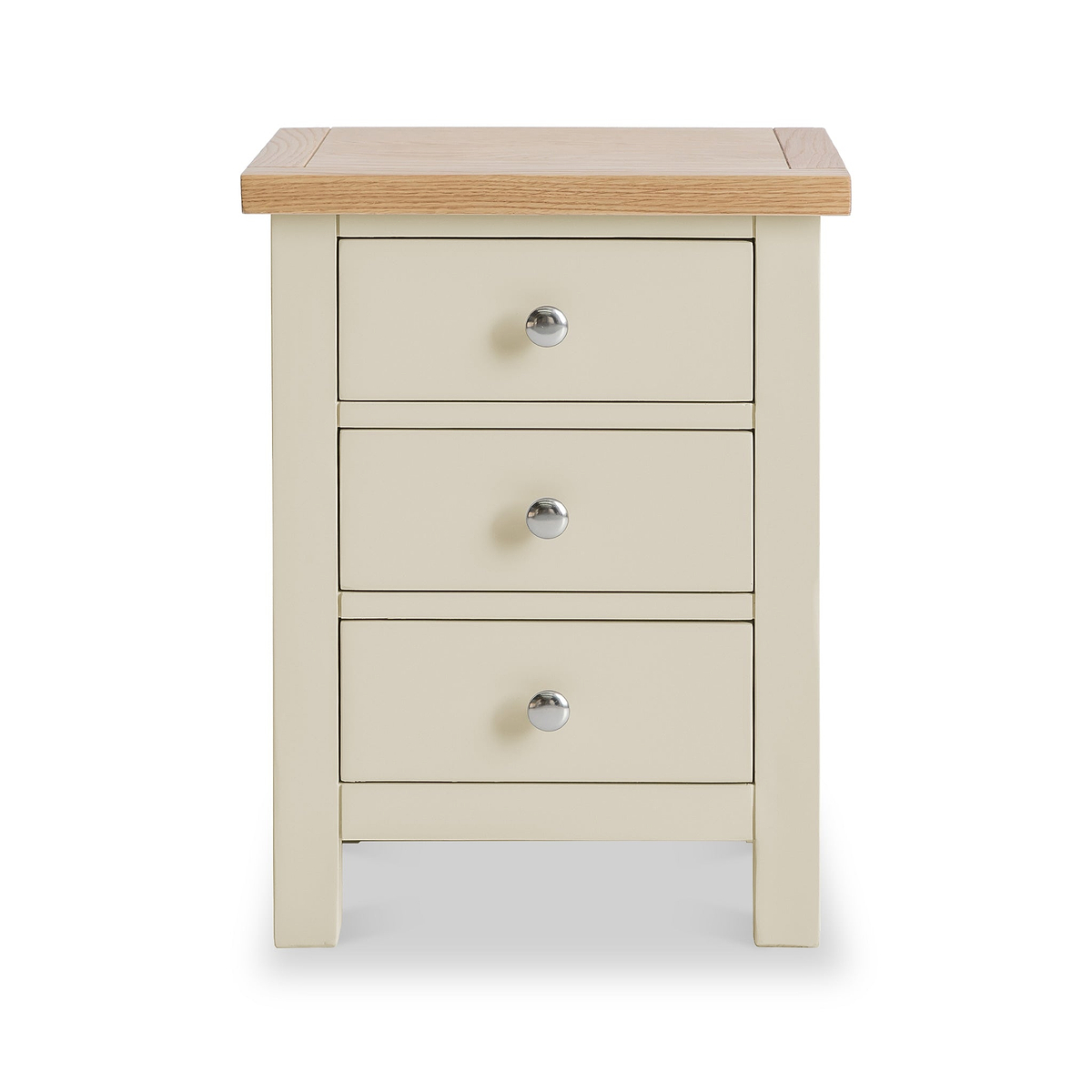 Farrow Cream Bedside Table from Roseland Furniture - Front View