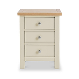 Farrow Cream Bedside Table from Roseland Furniture - Front View