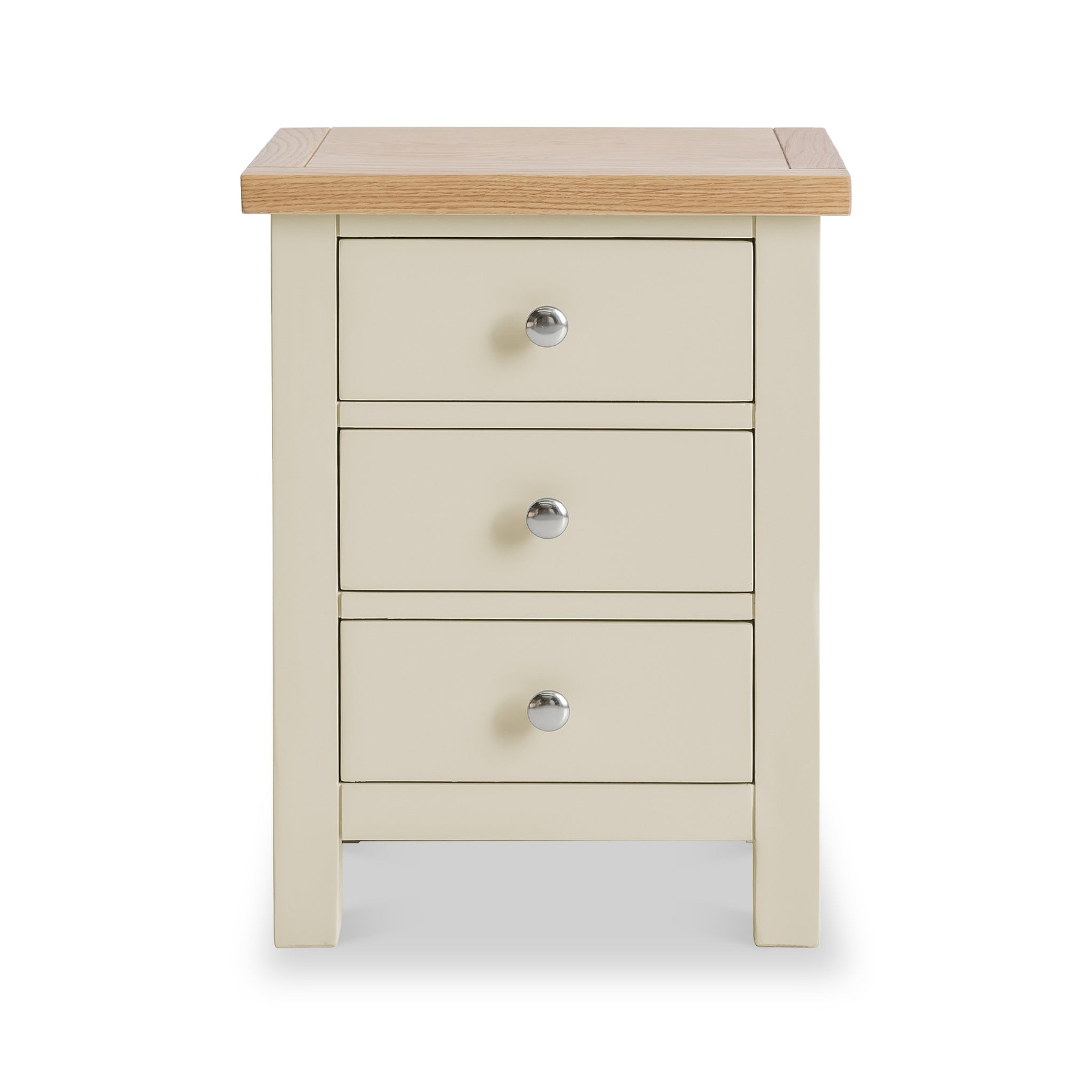 Farrow Cream Bedside Table from Roseland Furniture - Front View