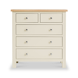 Farrow Cream 2 Over 3 Chest Of Drawers from Roseland Furniture - front view